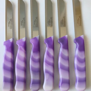 Keskin Solingen Marka Meyve & Sebze Bıçağı 6 Adet Ebruli Mor