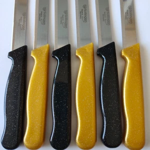 Keskin Solingen Marka Meyve & Sebze Bıçağı 6 Adet Simli Gold-Siyah