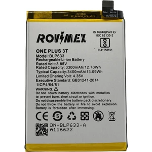 Oneplus 3t Rovimex Batarya Pil