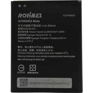 Lenovo K3 Note (BL243) Rovimex Batarya Pil