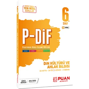 Puan Yayınları 6. Sınıf Din Kültürü ve Ahlak Bilgisi PDİF Konu Anlatım Föyleri