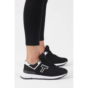 Tonny Black Siyah Beyaz Kaymaz Eva Taban Süet Sneaker