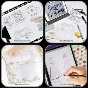 25 Adet A4 92 gr Optimum Kalınlık Tasarım Grafik Için Şeffaf Aydınger Karbon Grafit Çizim Kağıdı