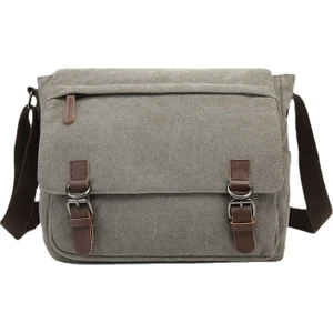 Ivy Stationery Vintage Kanvas Omuz Çapraz Askılı Çanta - Gri (Yurt Dışından)