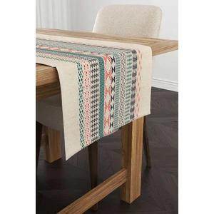 Cango Home Krem Turuncu Etnik Kilim Desenli Dijital Baskılı Runner CGH1109-RN