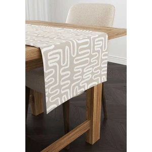 Cango Home Krem Beyaz Bohem Iskandinav Geometrik Desenli Dijital Baskılı Runner CGH1205-RN