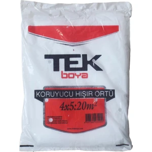 Tek Boya Hışır Örtü Naylonu Eşya Zemin Koruma 20 M² (4x5 Metre)