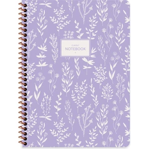 Keskin Color 16.5X22.5 Çizgili Defter Pastel Flora - Mor
