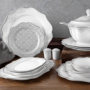 Porselen 60 Parca Silver Yemek Takımı 40021