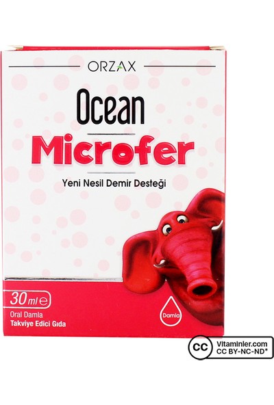 Orzax Ocean Microfer Yeni Nesil Demir Desteği- Oral Damla 30 ml
