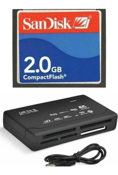 Pmr 2 GB Compact Flash Hafıza Kartı - USB 2.0 Cf Kart Okuyucu