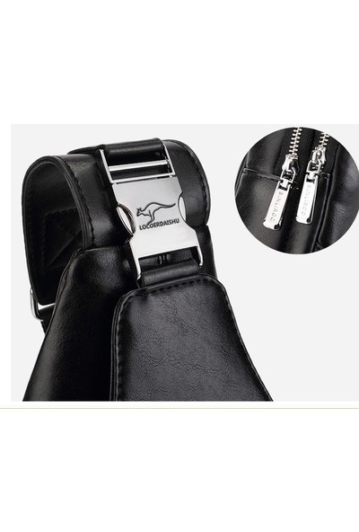 Ruichihu USB Portlu Omuz Çantası - Siyah (Yurt Dışından)