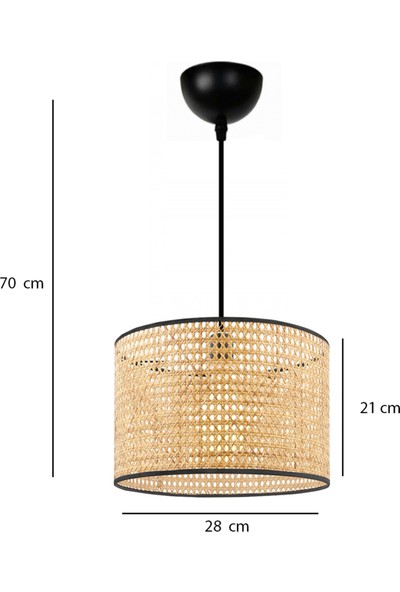Homing Exclusive Rattan Hazeran Sarkıt Avize 28'lik