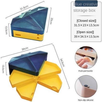 Plastik Saklama Kutusu, Kırtasiye Depolama Kutusu Için Bölünmüş Renk Çekmece Tipi Fan (Yurt Dışından) fiyatları