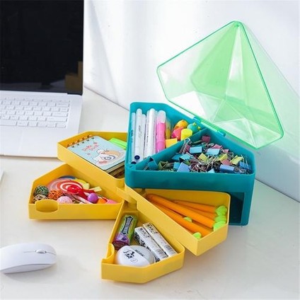 Plastik Saklama Kutusu, Kırtasiye Depolama Kutusu Için Bölünmüş Renk Çekmece Tipi Fan (Yurt Dışından) modelleri