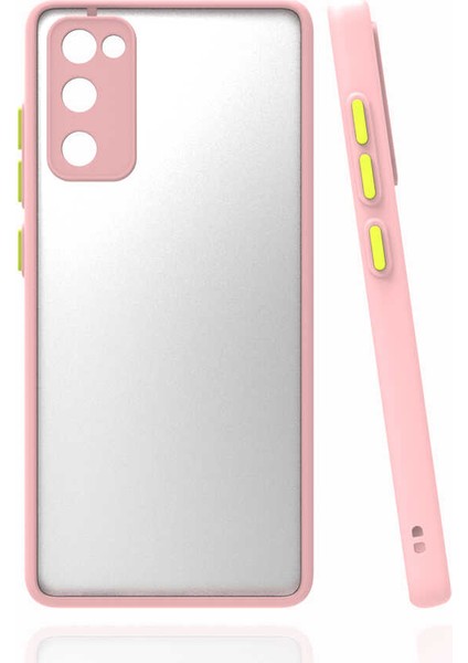 Galaxy S20 Fe Kılıf Mat Buzlu Kamera Korumalı Silikon - Pembe