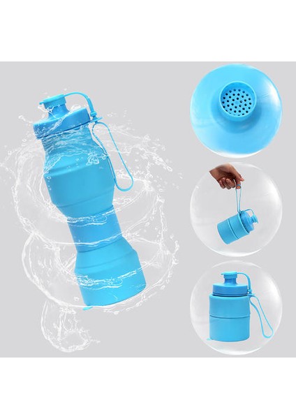 800ML Dumbbell Masaj Spor Şişesi Ağız Tapalı(Yurt Dışından)