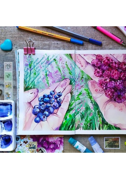 “doğu Kaleydoskopu” Koleksiyon Eskiz Defteri B5 Limited Edition Watercolor Sketchbook