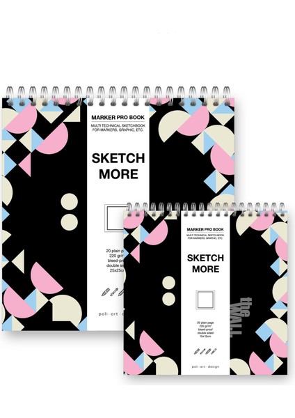 Kare 15×15 cm Canson The Wall Spiralli Eskiz Defteri Marker ve Grafik Için fiyatları