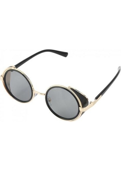 Steampunk Güneş Gözlüğü Yuvarlak Gözlük Siber Gözlük Vintage Retro Tarzı Blinder