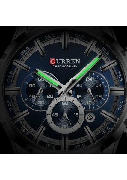 En Marka Lüks Moda Erkek Saatler Paslanmaz Çelik Chronograph Kuvars Izle Erkekler Spor Erkek Saat | Kuvars Saatler