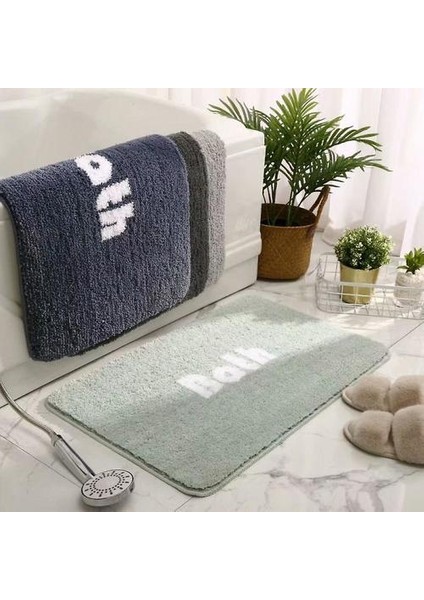 Ev Banyo ve Tuvalet Su Emici Kaymaz Paspas 50 * 80 cm (Smoggy Mavi) fiyatları