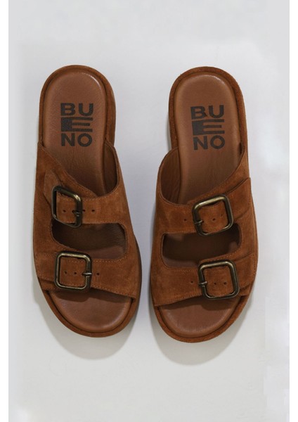 Taba Süet Kadın Dolgu Topuklu Terlik