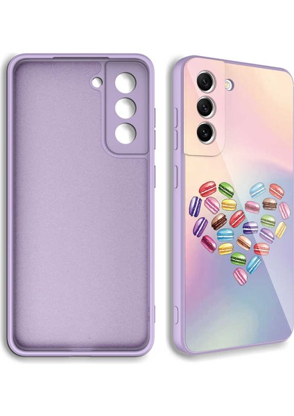 Samsung Galaxy S21 Fe Uyumlu Kılıf Iç Yüzeyi Kadife Kamera Korumalı Parlak Renkli Desenli Kılıf fiyatları