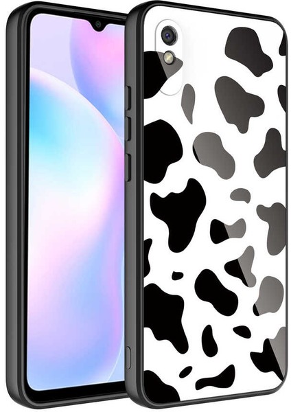 Xiaomi Redmi 9A Uyumlu Kılıf Iç Yüzeyi Kadife Kamera Korumalı Parlak Renkli Desenli Kılıf