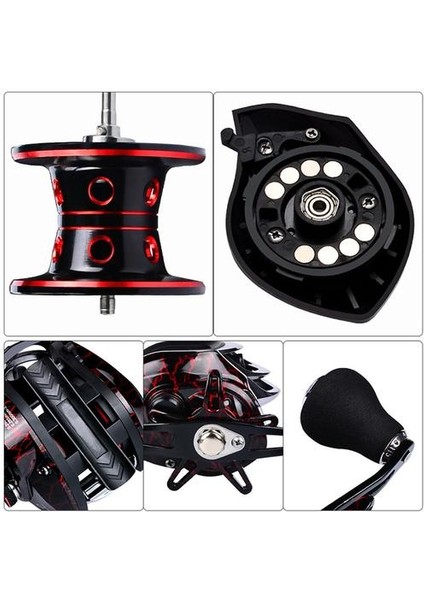 Balıkçılık Reel Tüm Metal Makaraya Baitcasting Reel 10 kg / 22LB Max Drag Manyetik Fren Gücü Hız Oranı 7.2: 1 Yem Döküm | Balıkçılık Makaraları (DW121R) (Yurt Dışından)