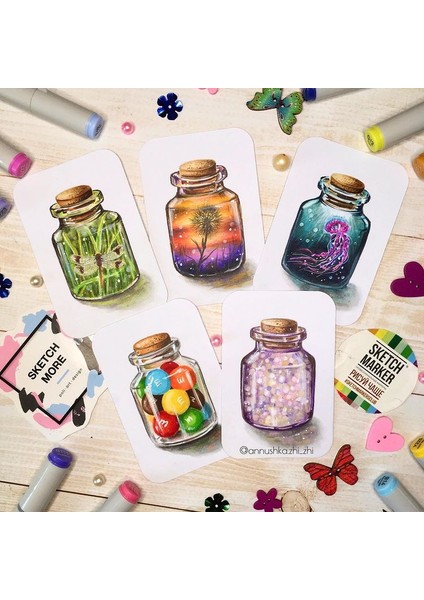 Bijou Kartlar Seti (Marker ve Grafik Için) Marker Bijou Cards Set fırsatları