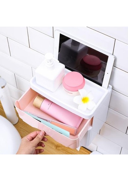 Çok Fonksiyonlu Su Geçirmez Doku Kutusu Banyo Rulo Kağıt Tutucu Kılıf Çekmece | Doku Kutuları (Yurt Dışından)