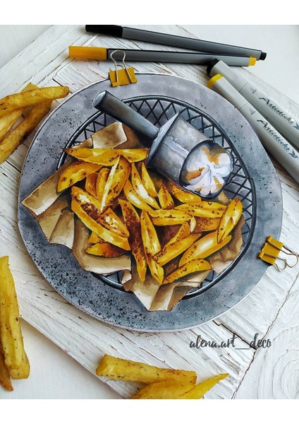 Yuvarlak D20 cm Eskiz Defteri (Marker ve Grafik Için) Round Sketchbook