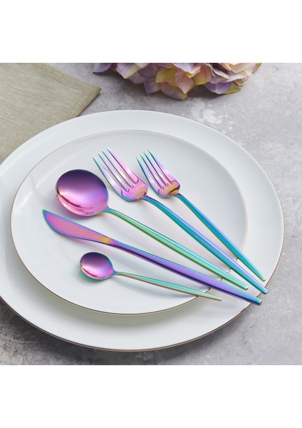 Orion Rainbow 30 Parça 6 Kişilik Çatal Kaşık Bıçak Seti