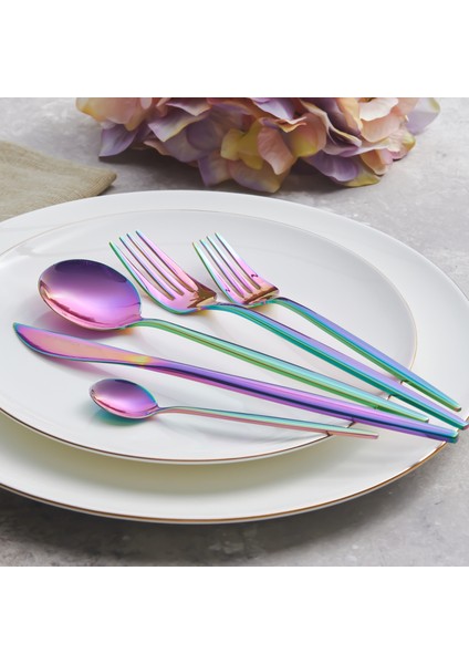 Orion Rainbow 30 Parça 6 Kişilik Çatal Kaşık Bıçak Seti