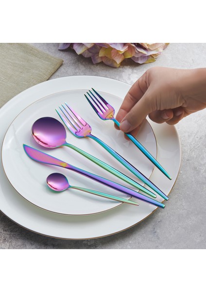 Orion Rainbow 30 Parça 6 Kişilik Çatal Kaşık Bıçak Seti
