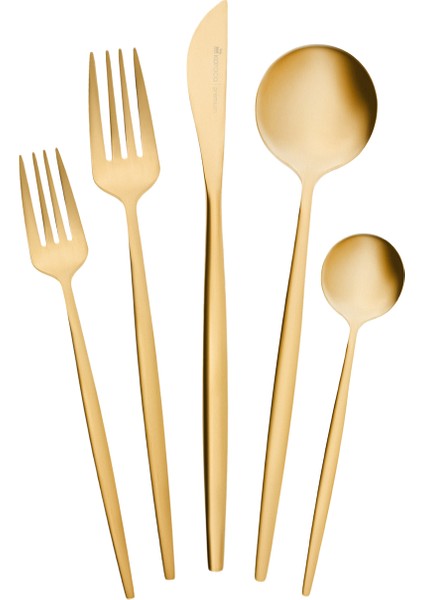 Orion Matte Gold 30 Parça 6 Kişiik Çatal Kaşık Bıçak Seti
