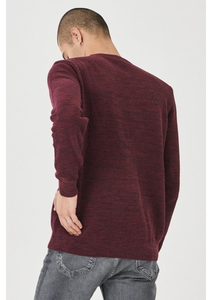 L212149810 Erkek Bordo Kazak