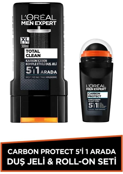 L'Oréal Paris Men Expert Carbon Protect Duş Jeli & Roll-On Seti