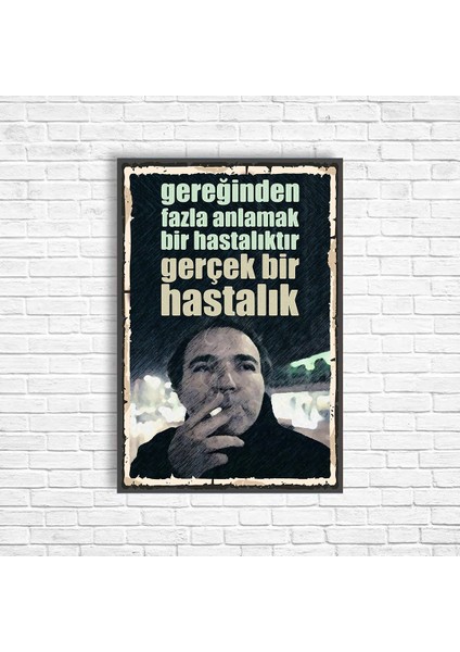 Engin Günaydın Retro Ahşap Poster