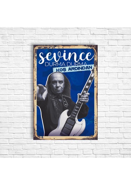 Erkin Koray Retro Ahşap Poster