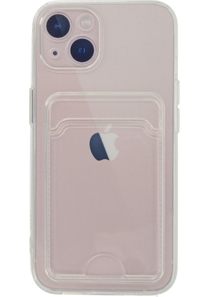 iPhone 13 Kılıf Kart Şeffaf Silikon