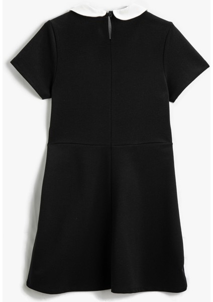 Basic Bebe Yaka Midi Elbise Kısa Kollu fiyatları