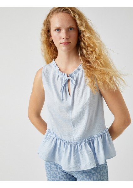 Koton Kolsuz Bluz Bağlama Detaylı Saten Görünümlü fiyatları