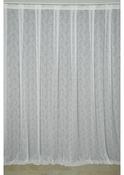 Mikro Model Kırık Beyaz Renk Hazır Dikilmiş Pileli Fon Perde 300 x 260 cm