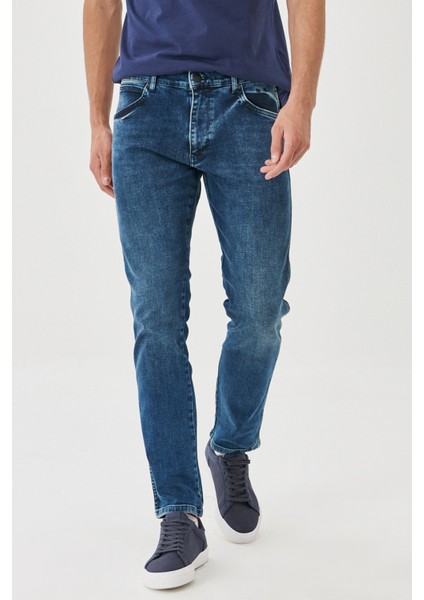 Erkek Larston Slim Fit Dar Kesim Düşük Bel Esnek Jean Kot Pantolon