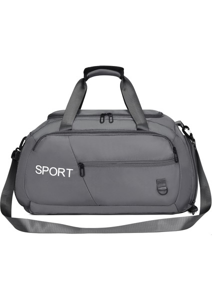 Büyük Kapasiteli Taşınabilir Spor Çantası - Gri (Yurt Dışından)