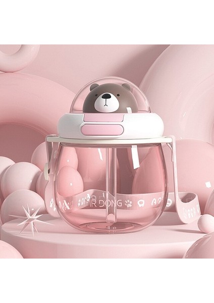 650ML Hasır Bardak Kawaii Karikatür Su Isıtıcısı Fitness Spor Içeceği Sevimli Su Şişesi Pot Göbek Bardak Ayı Su Şişesi(Yurt Dışından)