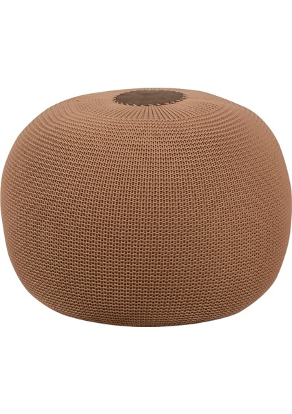 El Yapımı Yayvan Örgü Puf Tarçın