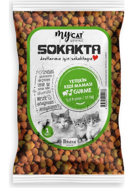 My Cat Mycat Sokakta Gurme Yetişkin Kedi Maması 1kg